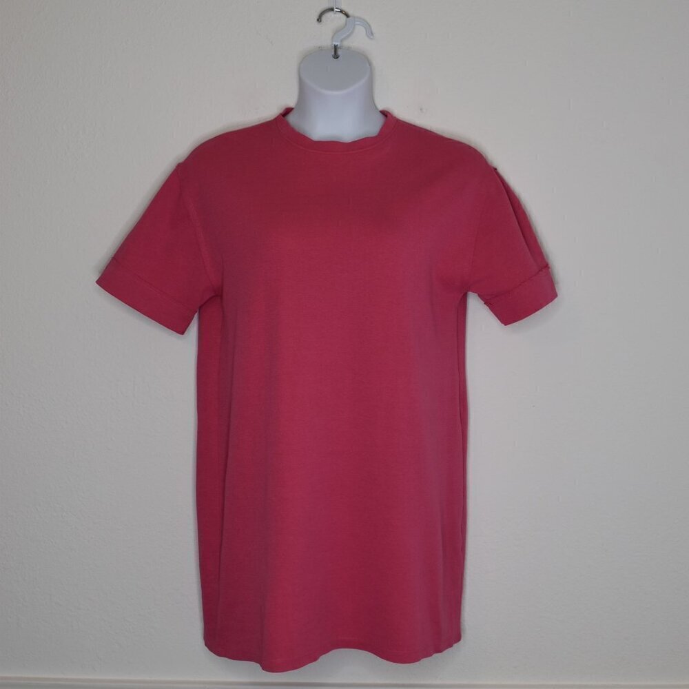 Zara T-Shirt Dress Sz L Minimalist Loungewear Preppy Casual Pink